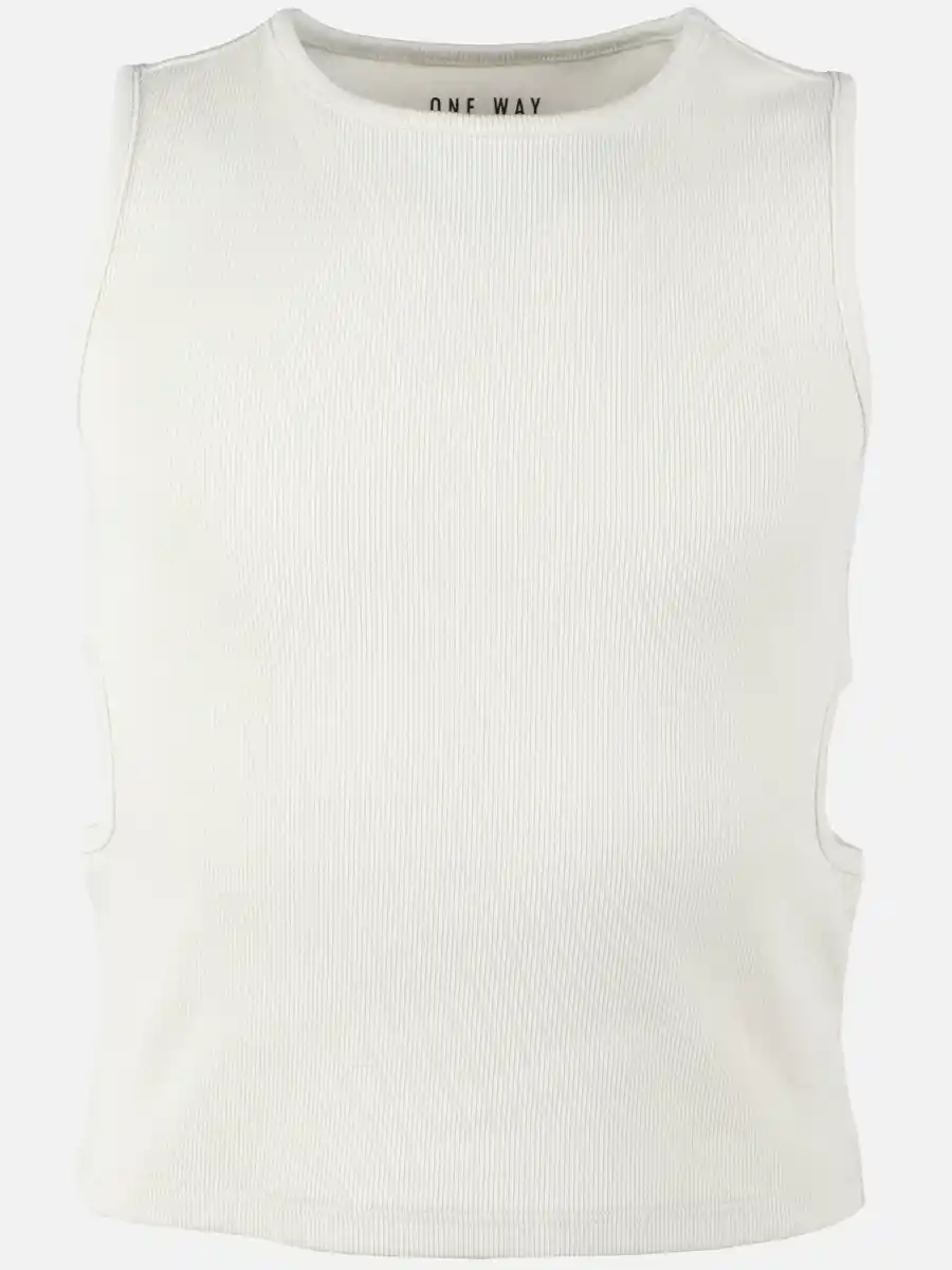 Bild 1 von Mädchen Shirt mit Cut-Outs Weiß