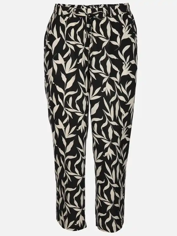 Bild 1 von Damen Sommerhose mit Minimalprint Schwarz