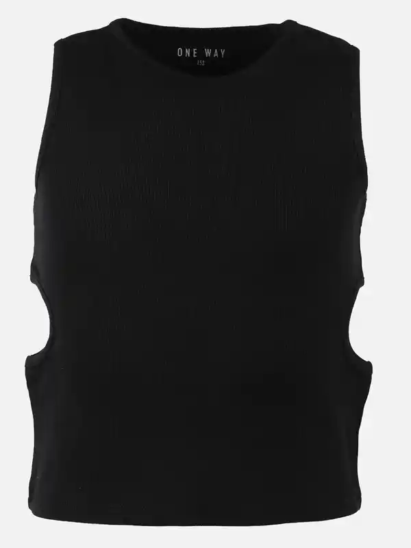 Bild 1 von Mädchen Shirt mit Cut-Outs Schwarz