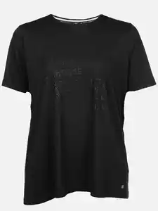 Große Größen T-Shirt mit Strasssteinchen Schwarz