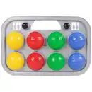 Bild 1 von Boccia-Spiel Boccia-Set mit 8 farbigen Kugeln und 2 schwarzen Zielkugeln im praktischen Tragekorb.