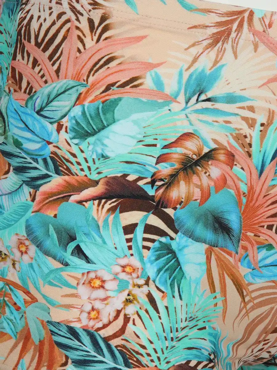 Bild 3 von Damen Bikinihose mit Blätterprint Grün