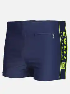 Herren Badehose mit Reißverschlußtasche Blau