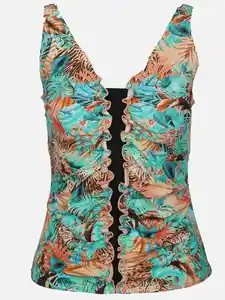 Damen Tankini in tollem Dessin Grün