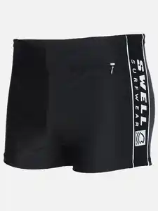 Herren Badehose mit Reißverschlußtasche Schwarz