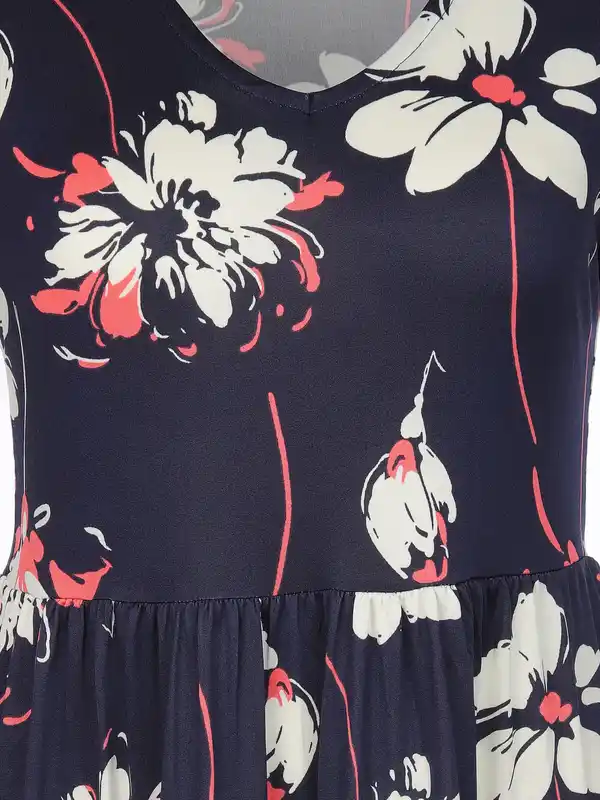 Bild 3 von Damen Jerseykleid mit Alloverprint Pink