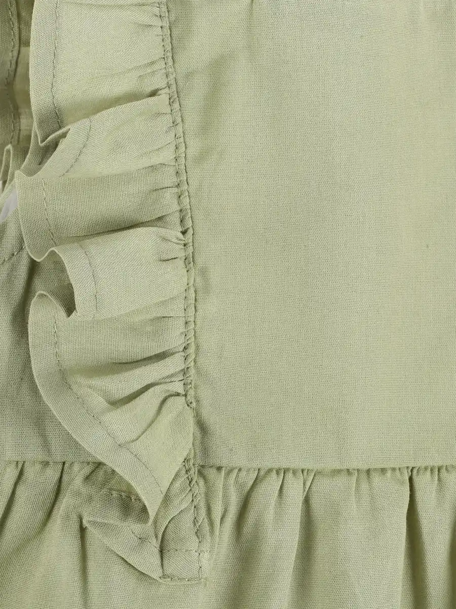 Bild 3 von Baby Mädchen 3 teiliges Set, bestehend aus Leggings, Kleid und Stirnba Grün