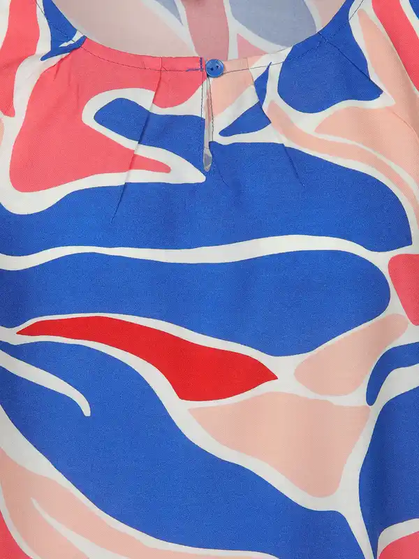 Bild 3 von Damen Kleid mit großem Muster Blau