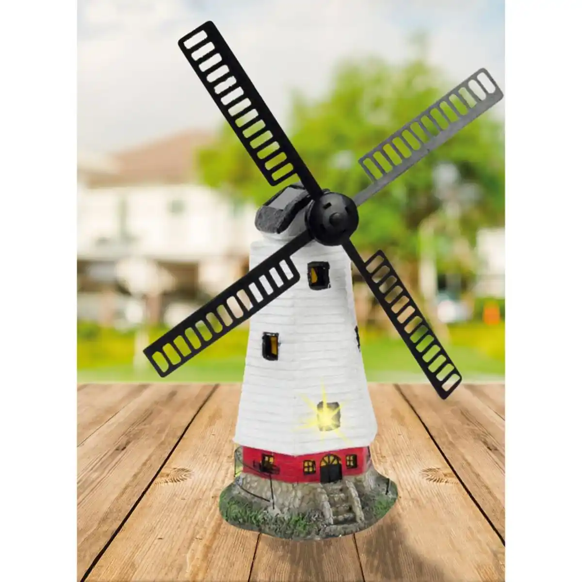 Bild 1 von Solar-Windmühle mit LED-Beleuchtung 49cm
