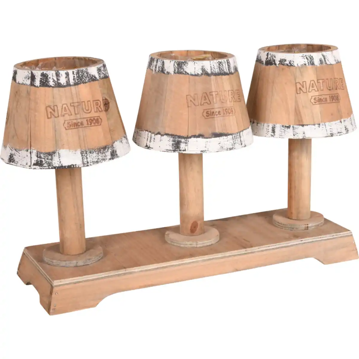 Bild 1 von Holz Blumenkasten ''NATURE'' für 3 Pflanztöpfe