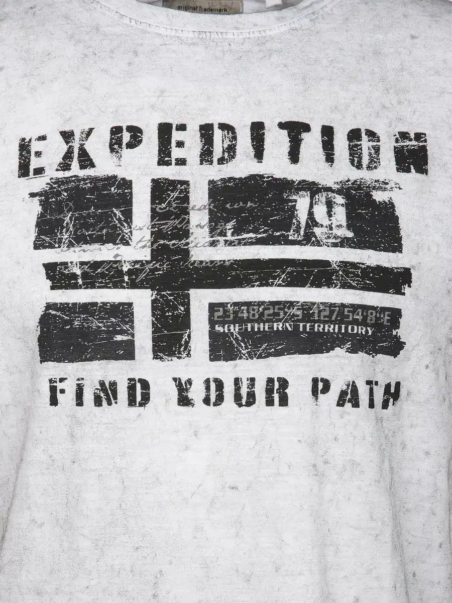 Bild 3 von Herren Shirt mit Frontprint Weiß