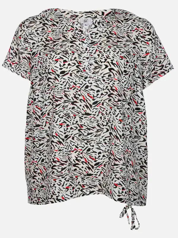 Bild 1 von Große Größen Bluse mit Alloverprint Beige