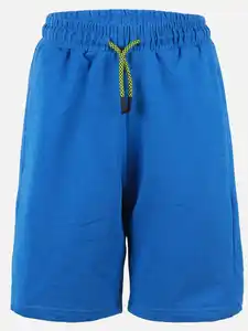 Jungen Sweatshorts mit Schriftzug Blau