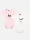 Bild 1 von Baby Mädchen Sprüche Body im 2er Pack Pink