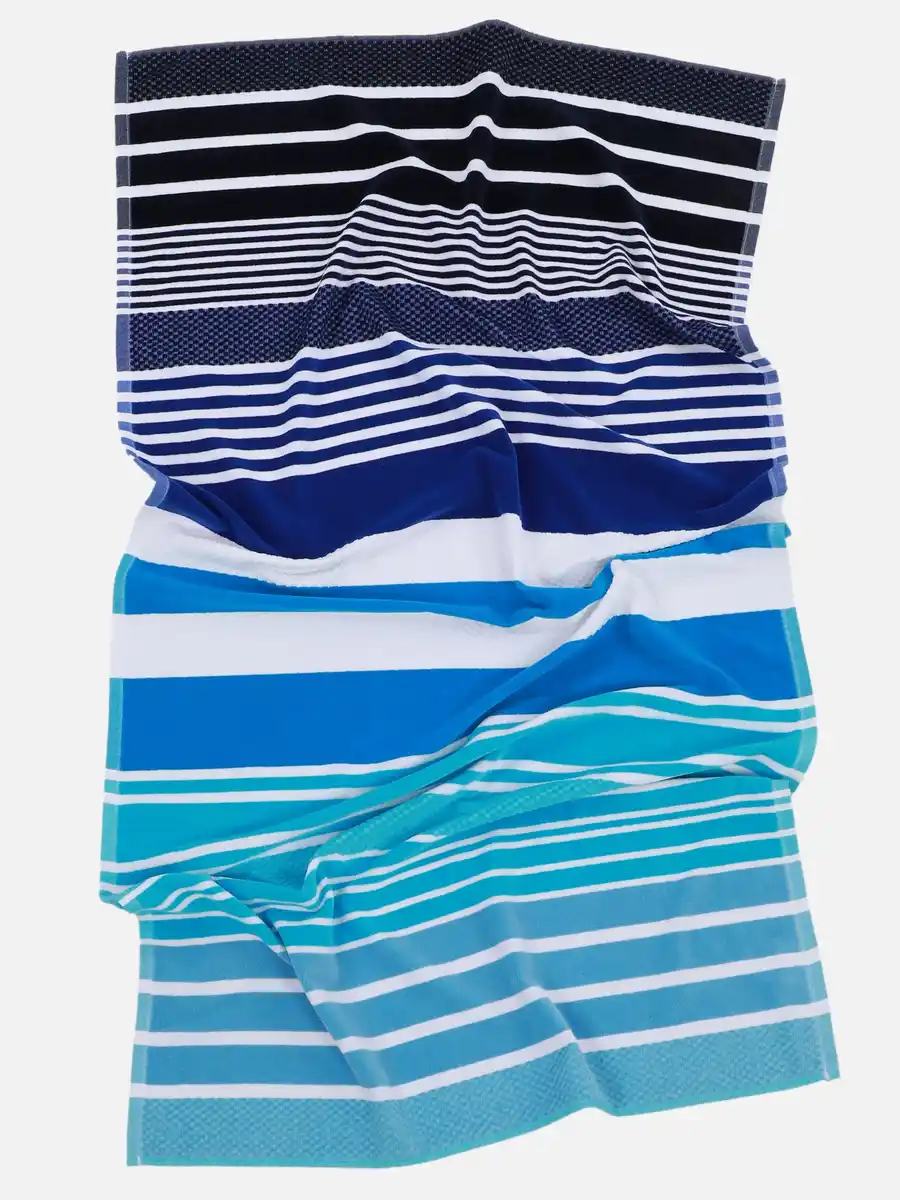 Bild 3 von Strandtuch gestreift 90x165cm Blau