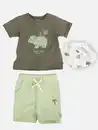 Bild 3 von Baby Jungen 3er Set mit Hippo Grün