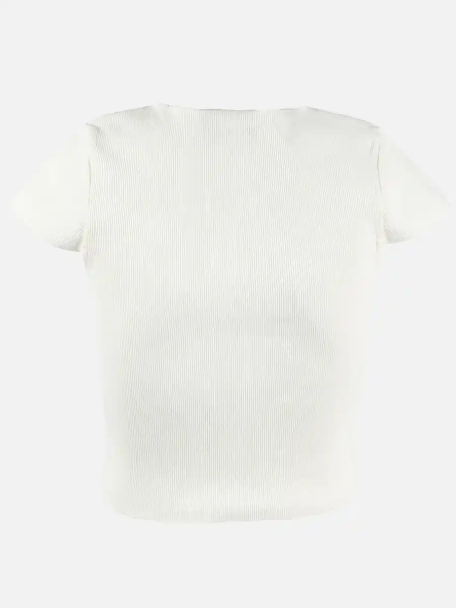 Bild 2 von Mädchen Rippshirt in kurzer Form Weiß