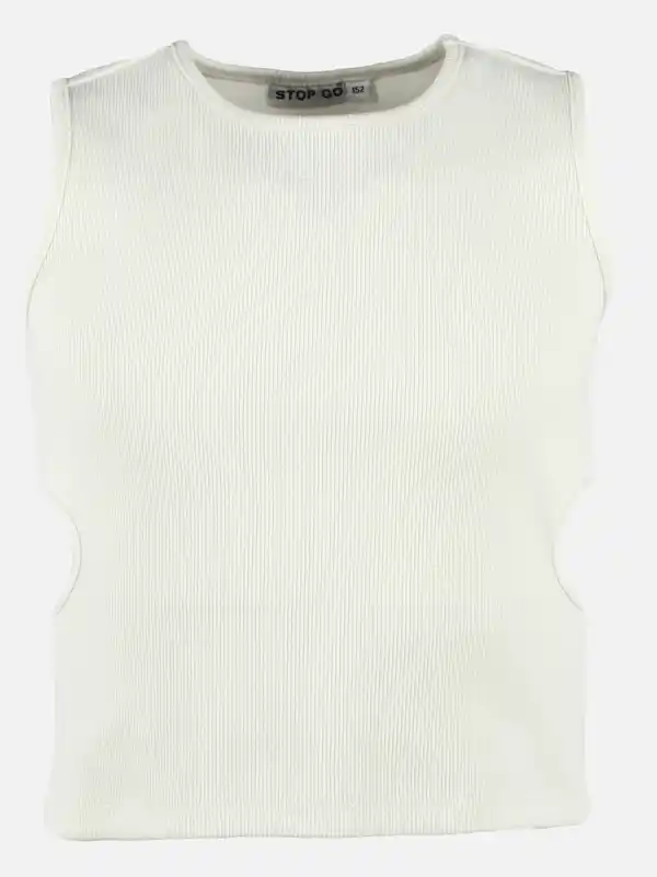 Bild 1 von Mädchen Top mit Cut Out Weiß