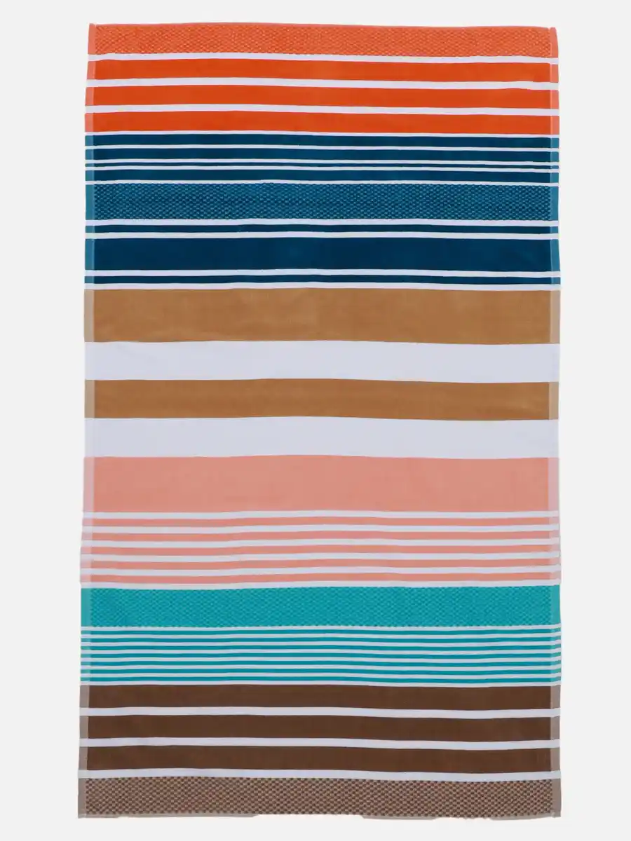 Bild 1 von Strandtuch gestreift 90x165cm Türkis