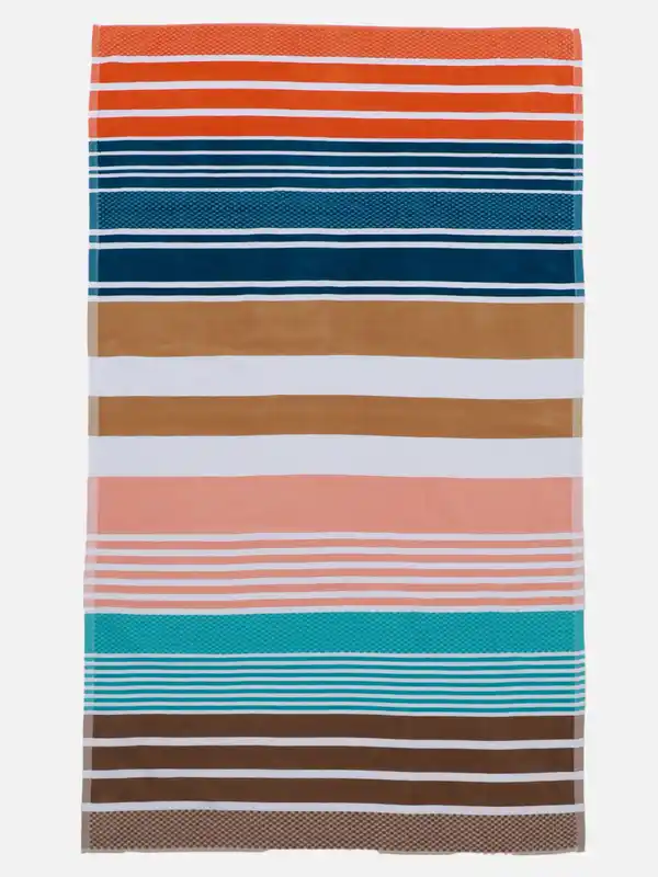 Bild 1 von Strandtuch gestreift 90x165cm Türkis