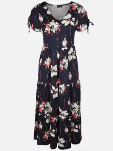Damen Jerseykleid mit Alloverprint Pink