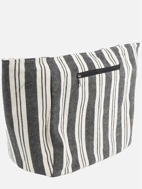 Bild 3 von Damen Strandtasche mit Streifen Weiß