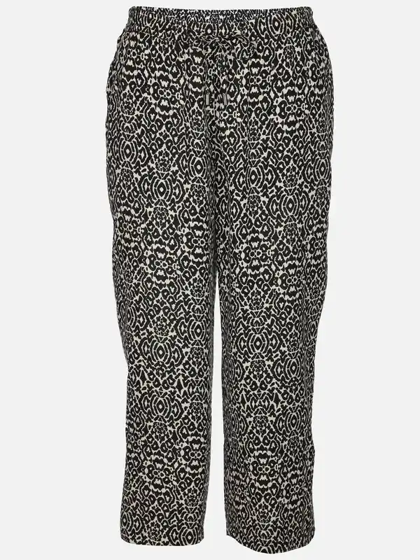 Bild 1 von Damen Sommerhose mit Minimalprint Schwarz