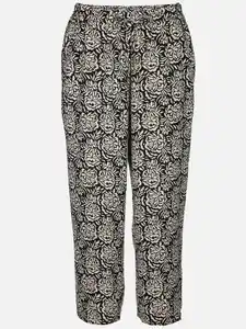 Damen Sommerhose mit Minimalprint Beige