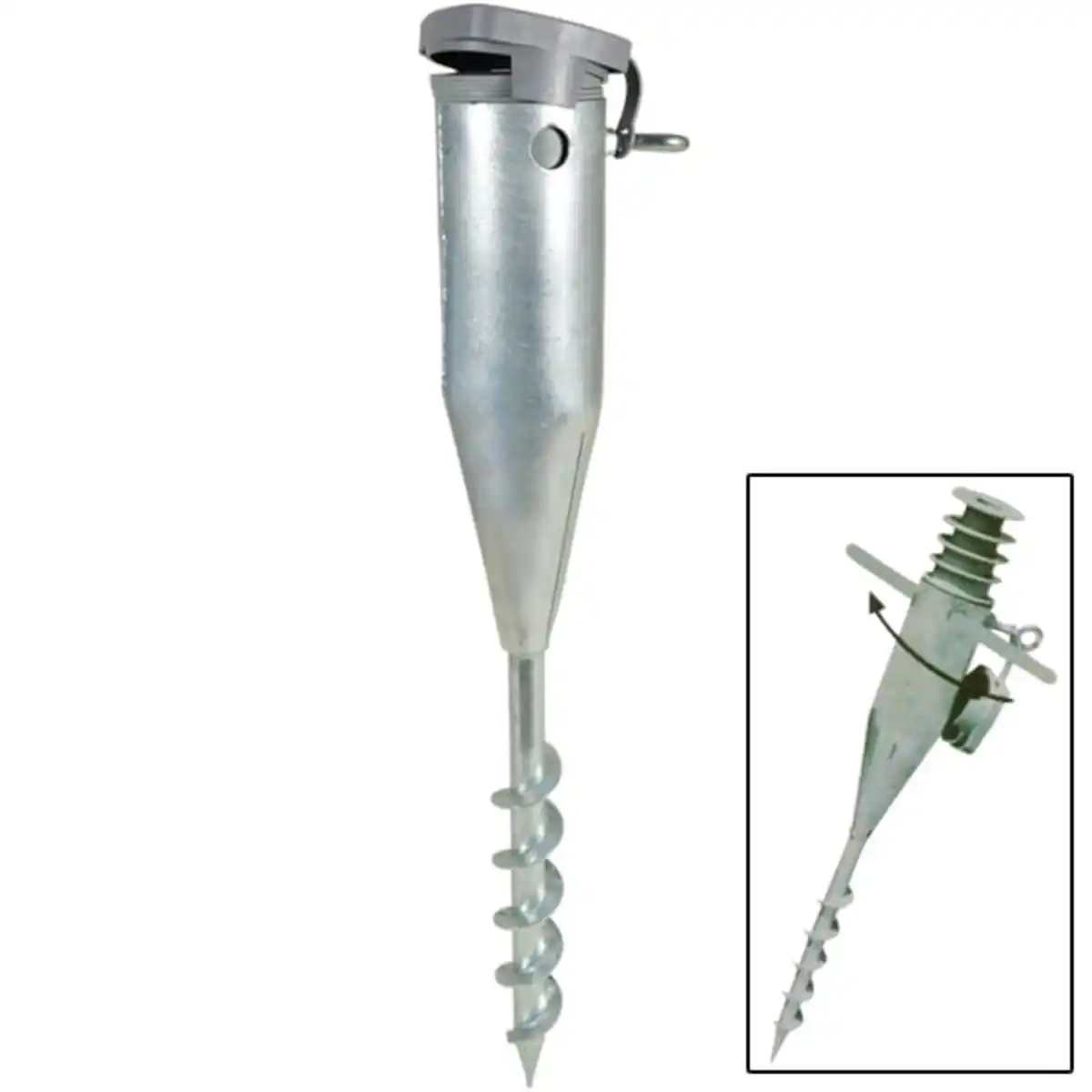 Bild 1 von Sonnenschirmständer zum Eindrehen, aus Zink, Gewicht: ca. 4kg