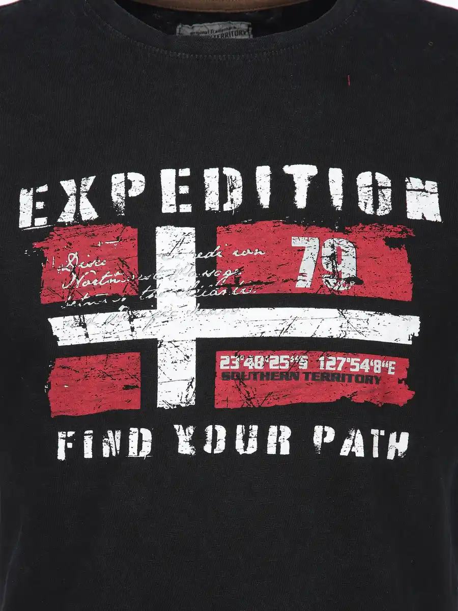 Bild 3 von Herren Shirt mit Frontprint Schwarz