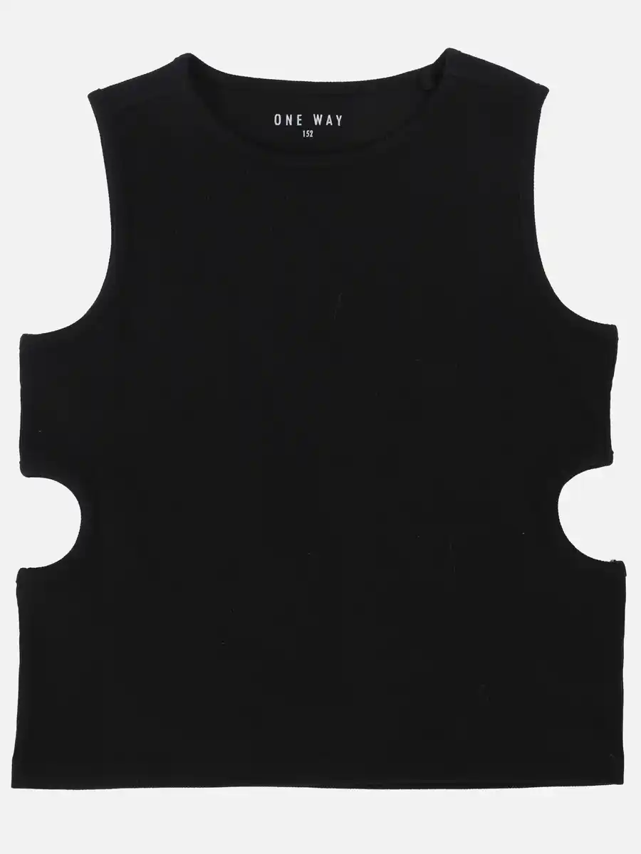 Bild 2 von Mädchen Shirt mit Cut-Outs Schwarz