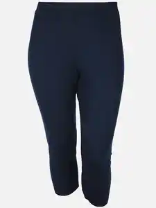 Große Größen Basic Capri-Leggings Marine