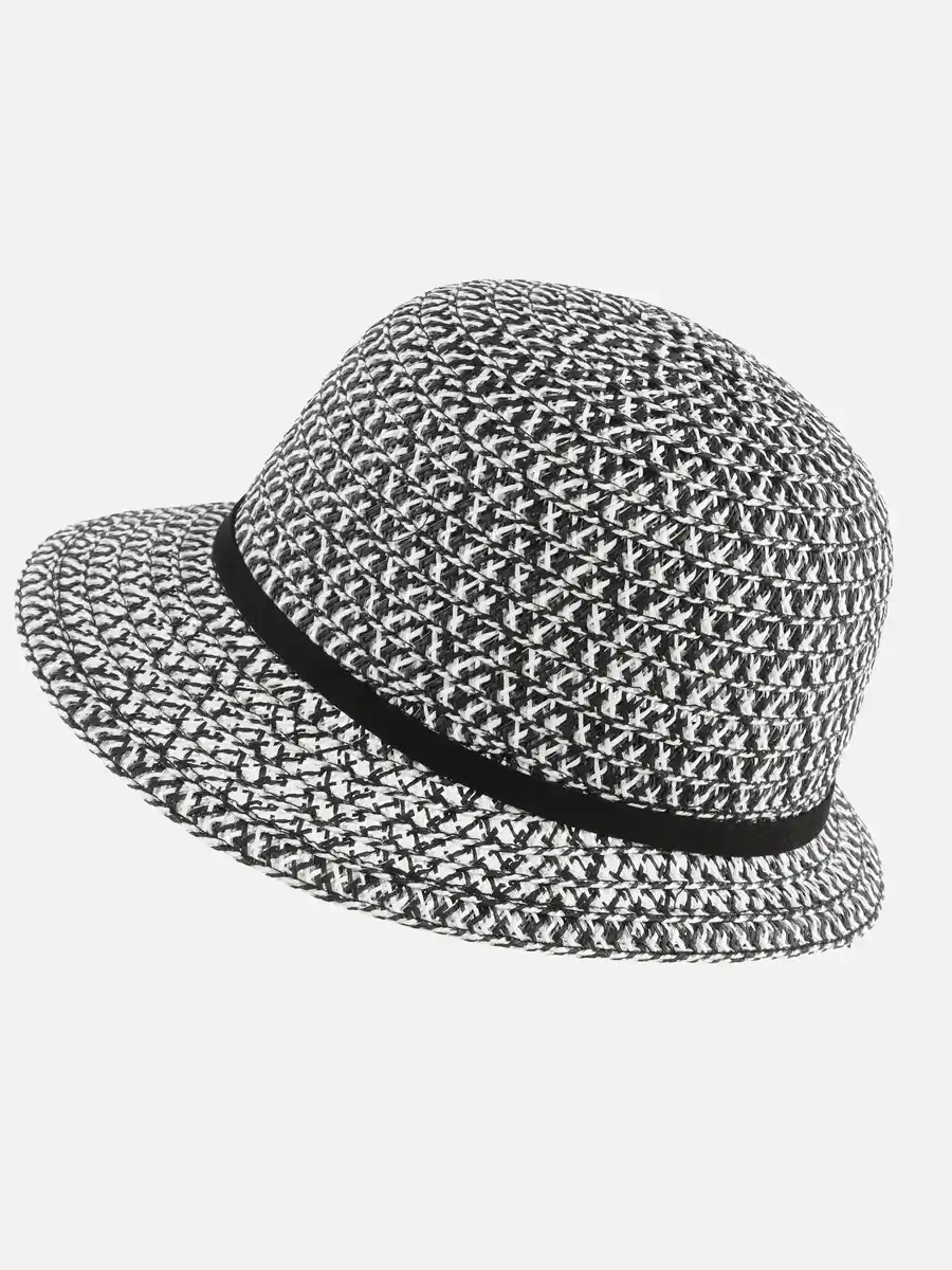 Bild 2 von Damen Strohhut in schwarz-weiß Schwarz