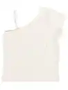 Bild 2 von Mädchen Rippshirt One Shoulder Weiß
