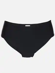 Damen Bikinihose unifarben Schwarz