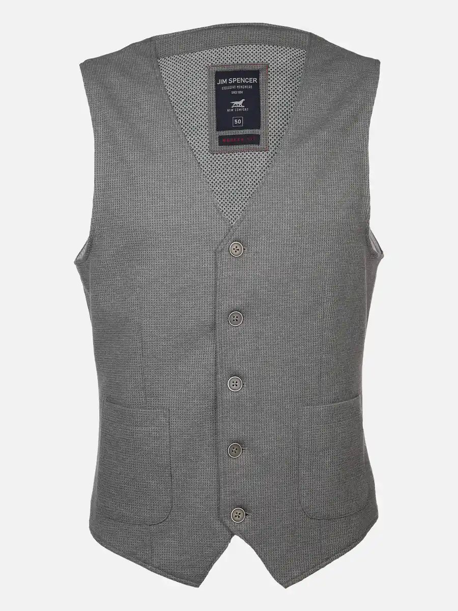 Bild 1 von Herren Jerseyweste in Waffelstruktur Grau