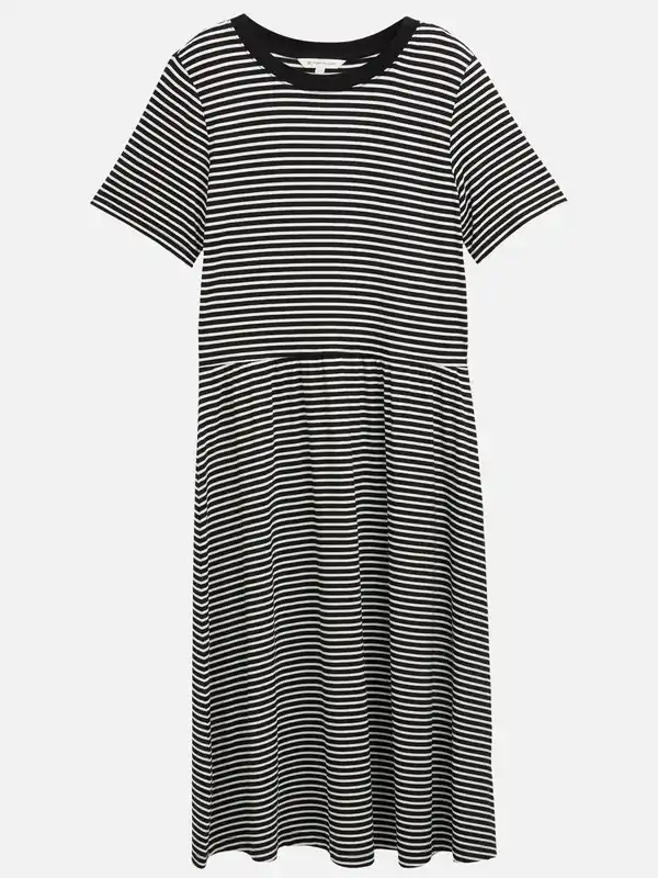 Bild 1 von Damen Kleid mit Streifen Schwarz
