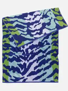 Strandtuch mit Print Blau