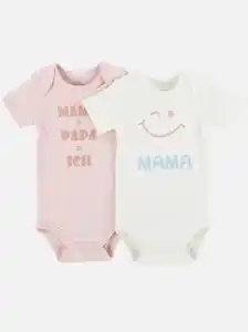 Baby Mädchen Body im 2er Pack Weiß