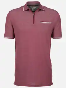Herren Poloshirt mit Reißverschluss Rot