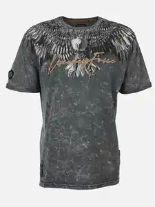 Herren Shirt mit coolem Frontprint Grau