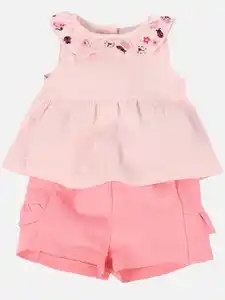 Baby Mädchen Set, 2tlg., best. aus Tunmika und Hose Rosa