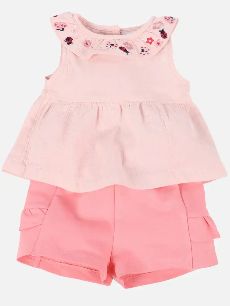 Bild 1 von Baby Mädchen Set, 2tlg., best. aus Tunmika und Hose Rosa