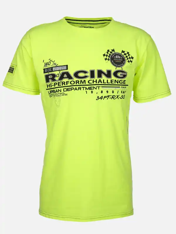 Bild 1 von Herren T-Shirt mit Racing Print Gelb
