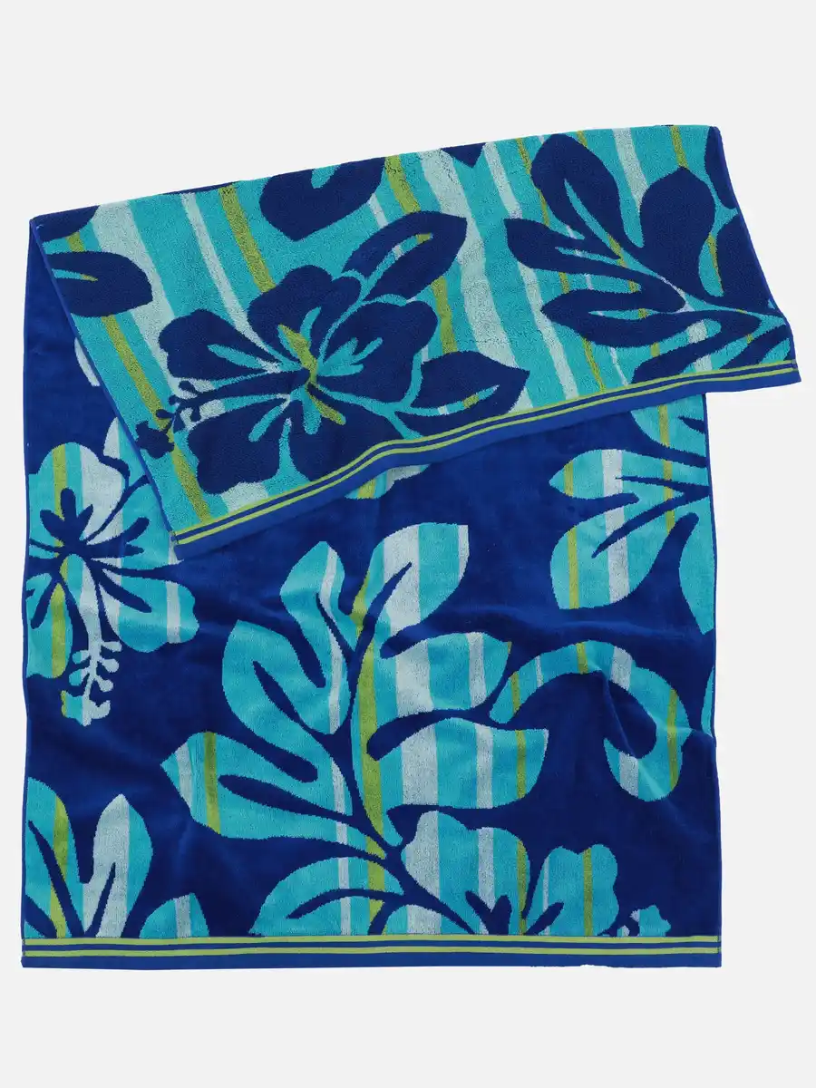 Bild 1 von Strandtuch mit Blumenmuster Schwarz