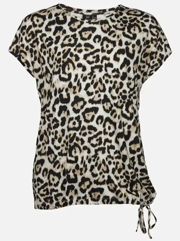Bild 1 von Große Größen Leoshirt mit Bindeband Beige