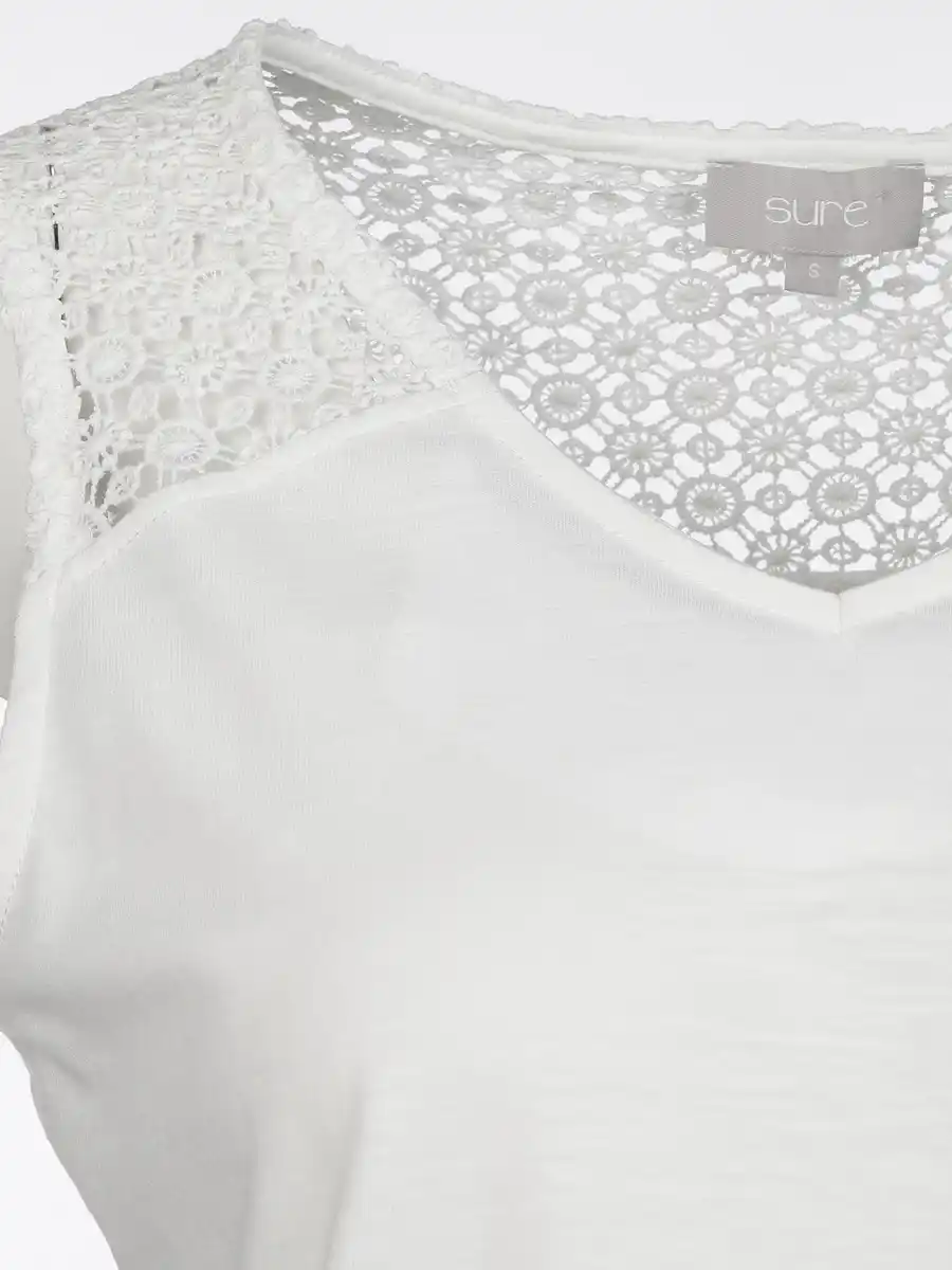 Bild 3 von Damen Tanktop mit Spitzenbesatz Weiß