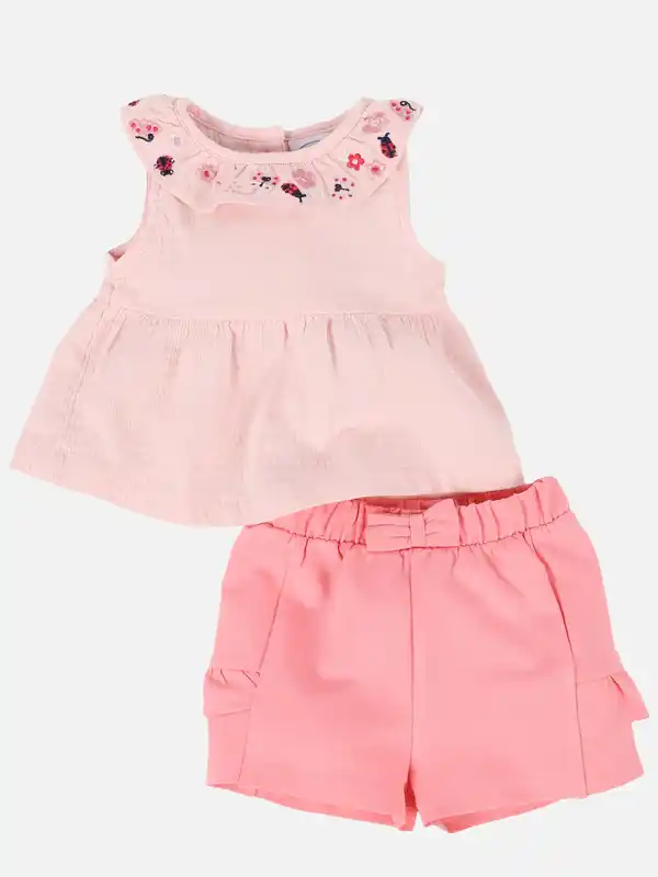 Bild 3 von Baby Mädchen Set, 2tlg., best. aus Tunmika und Hose Rosa