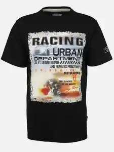 Herren Arbeitsshirt mit Frontprint Schwarz