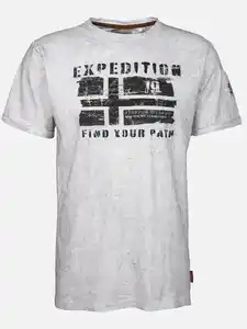 Herren Shirt mit Frontprint Weiß